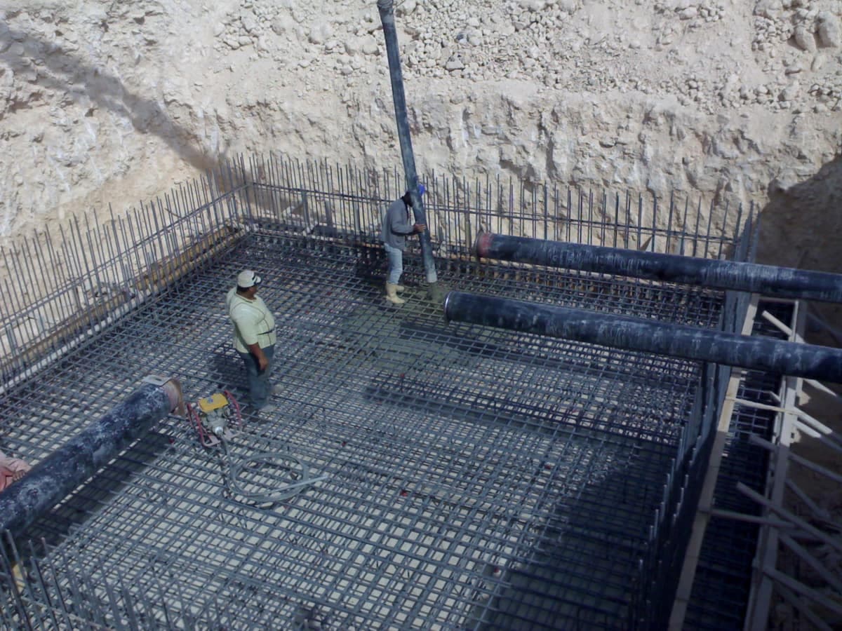 Reinforcement and civil works for a hydrant valve chamber at the Hurghada depot