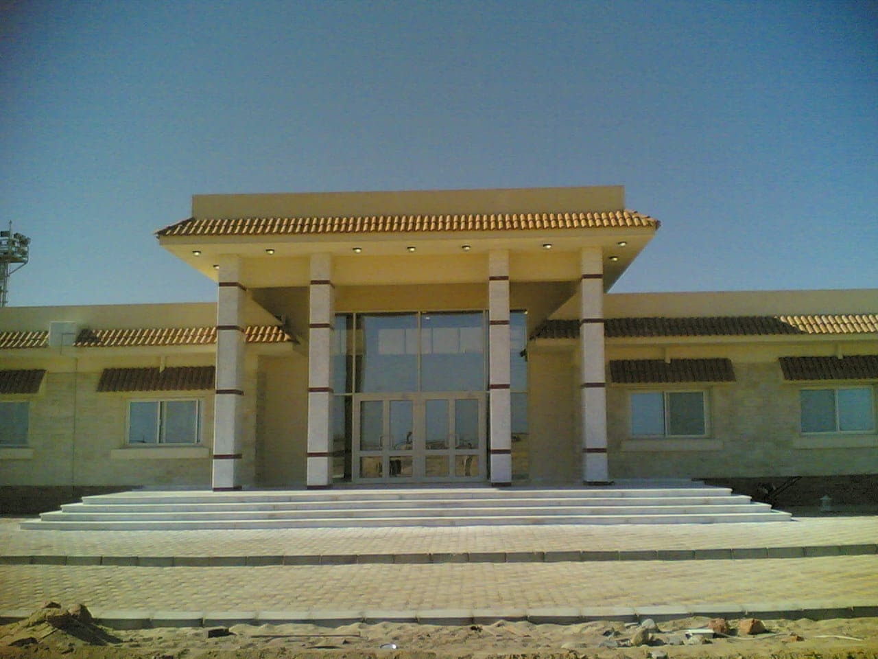 Esh Almalaha — the colonnaded entrance and front elevation