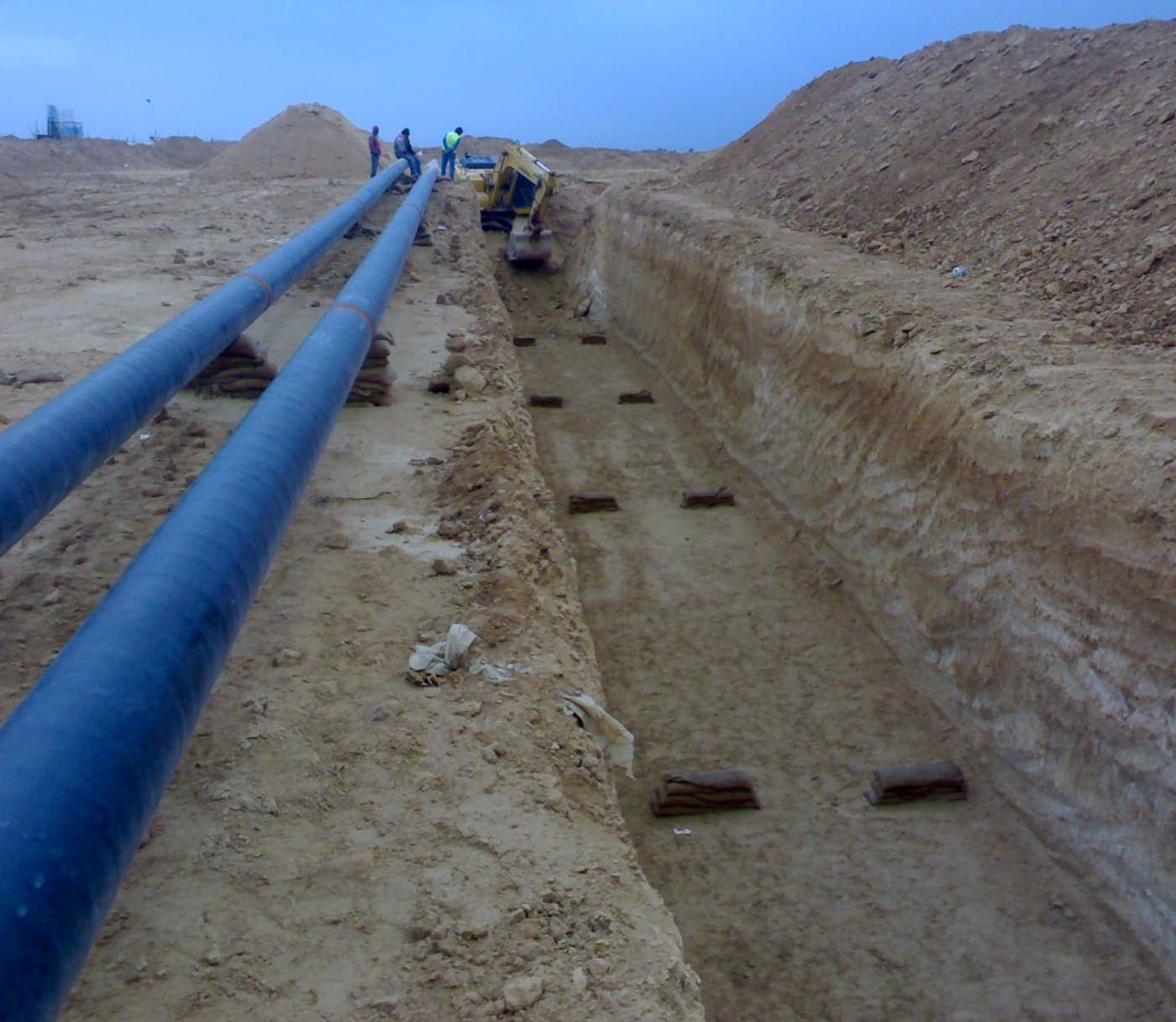 Hydrant fuelling pipework at Borg El-Arab Airport